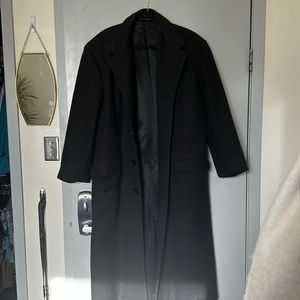 ChateauWorks Wool Jacket Medium Black Long Winter Coat